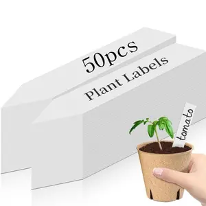 50/100 Plant Tags, 4 Inch Reusable Plastic Garden Labels, Mark Seedlings Vegetables Flowers, Gardening Organization Kit, Garden Planters