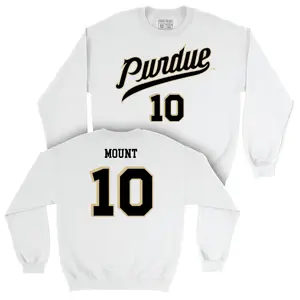Purdue Men's Basketball White Shirsey Crew  - Rick Mount