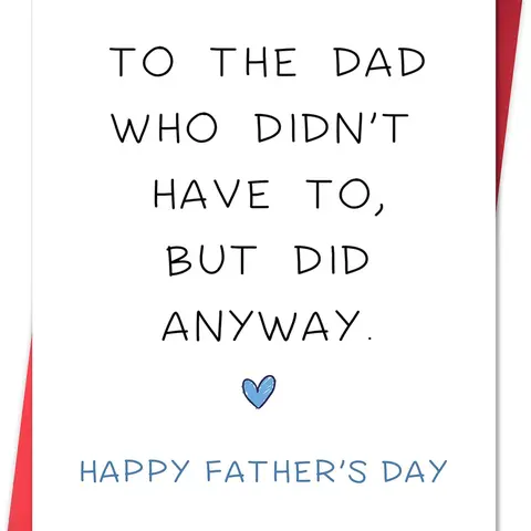 Father’s Day Personalized Appreciation Greeting Card - Recycled Paper Eco-Friendly Half-Blank Card, Step Child Gift for Stepfathers [Office Stationery Supplies, No Non-Recycled Materials]