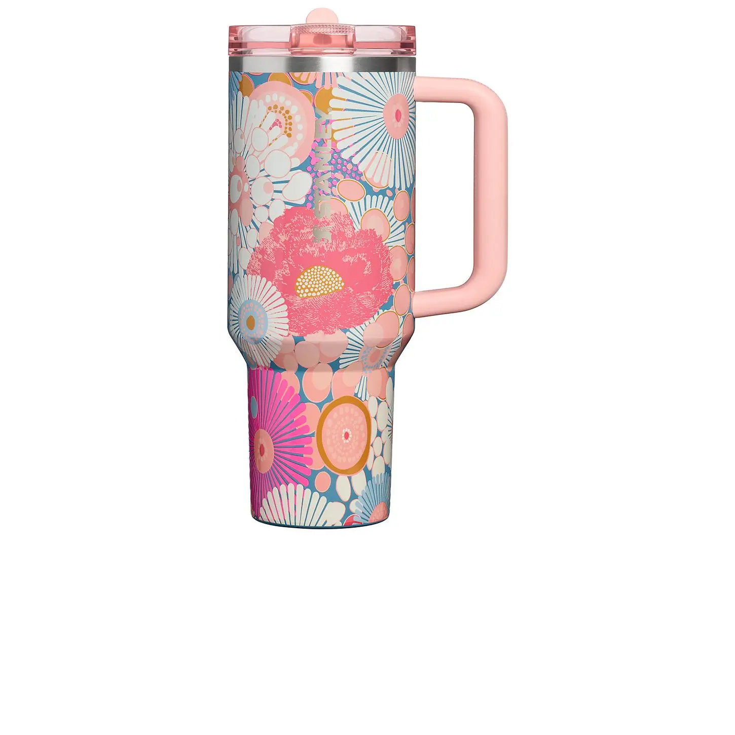 STANLEY Classic The Quencher Protour Flip Straw Tumbler - 40 Oz, Sorbet Wildflower, Insulation Flasks, Leakproof Lid