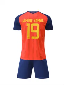 Sports Set, Breathable Football Jersey, Sporty Jersey, Fan Shirt, Training Clothes, Sports Clothing, Casual Short Sleeve and Shorts, Boys and Girls