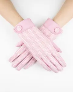 Women's Textured Two-Tone Knit Gloves – Winter Gloves