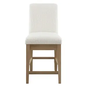 Sequoia Modern Rustic Solid Wood Upholstered Parsons Counter Stool (Set of 2)