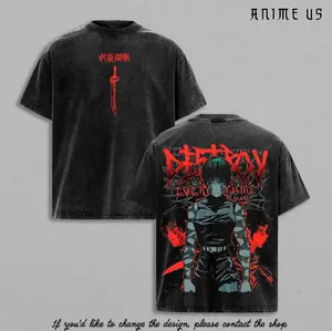 Maki Zenin Destroy Everything Shirt Jujutsu Kaisen Anime Vintage Washed Oversized Tee Zero Cursed Energy Heavenly Restriction Awakening Graphic Back Streetwear