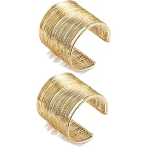 2-8 Pcs Cuff Bangle Bracelet for Women Open Wide Wire Bracelets  Wrist Cuff Wrap Bracelet Adjustable