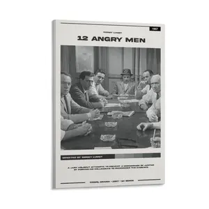 Movie Poster 12 Angry Men Canvas Poster Poster Canvas Wall Art For Bedroom Decor Bar Office Room Decor Gift