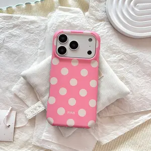 Half-Encased Five Color Polka Dot Protective Phone Case Cover for Apple Iphones, Unique Design for Men & Women, Middle East Compatible
