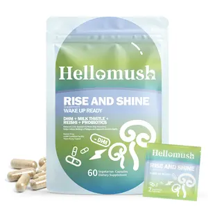 Hellomush Rise and Shine DHM Hangover Prevention Pills - Best Hangover Relief & Recovery Supplement - Vitamins for Before & After Drinking - Individually Packaged for Convenience 30 Servings