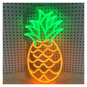 Sign Illuminated Pineapple Neon Sign USB Dimmer Switch Wall Decor Night Light For Dining Room Decoration 28.2cm×38.1cm