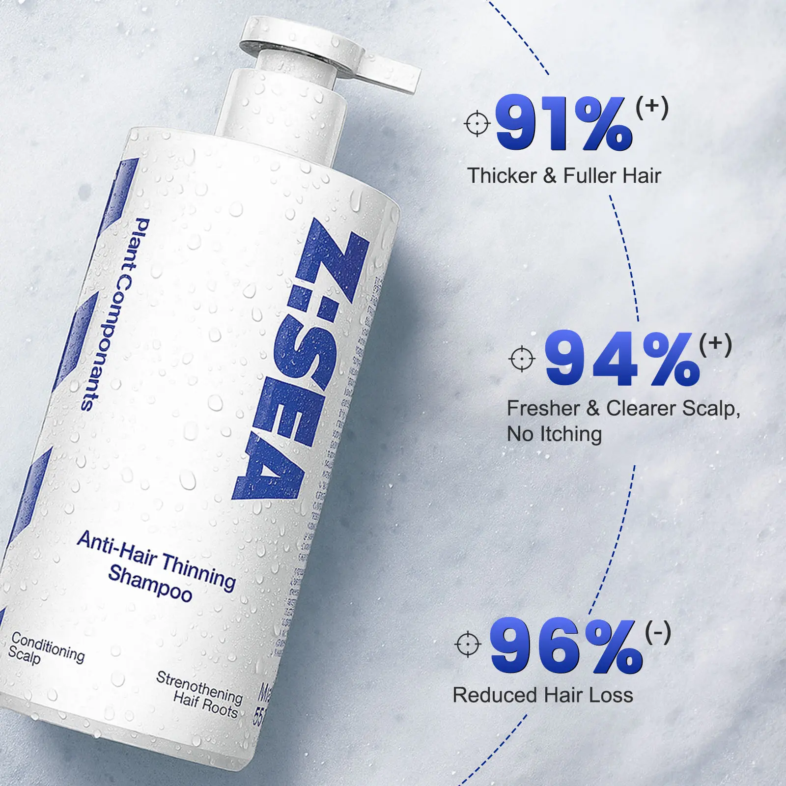 Z:SEA Hair Growth Shampoo - Botanical, Anti-Hair Loss, Strengthens