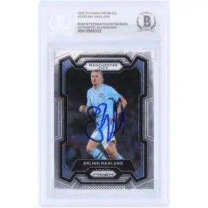 Erling Haaland Manchester City Autographed 2023-24 Panini Prizm #3 Beckett Fanatics Witnessed Authenticated Card - Fanatics Authentic Certified