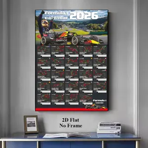 1Pc Unframed Art Print 2026 F1 Calendar Formula Map Canvas Painting Racing Car Wall Art Wall Decor Bedroom Decor Living Room Decor Home Decor