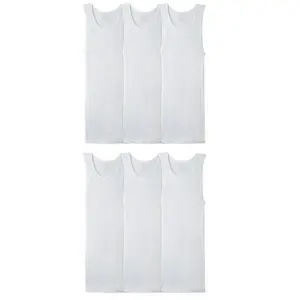 Fruit Of The Loom Mens Big White A-Shirt - 6 Pack