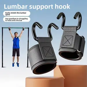 Premium Grip Hooks for Pull Ups and Hardlines with Wrist Support Gloves to Prevent Slipping During Gym Workouts and Single Bar Exercises for Back and Core Strength