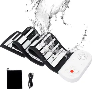 49-Key Roll-Up Piano with Carrying Bag, 8 Different , Built-in Rechargeable , Portable Travel Piano