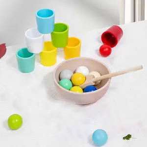 Rainbow ball color matching toy, sorting game toy, color and quantity counting game, fine motor skills, perfect holiday gift