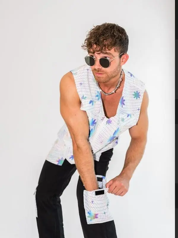 Digital Daisy Flash reflective Cargo Pants