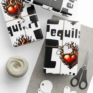 I Heart Tequila 30 x 36 Wrapping Papers - Matte or Glossy Finish