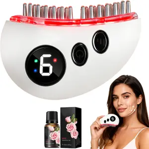 CXGTCIElectric Lymphatic Contour Face Brush with 9-Level Heating,Massage&Vibration,Scraping Massage Tool for double chin,Jawline,Puffiness and Facial Sculpting