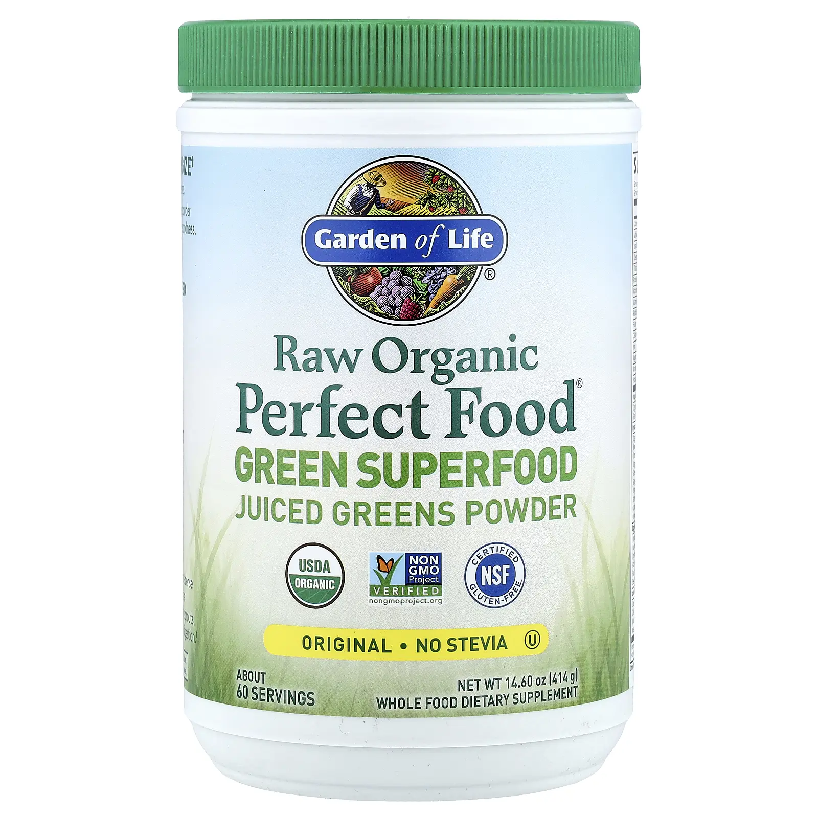Garden of Life Raw Organic Perfect Food®, Green Superfood, Juiced Greens Powder, Original, 14.6 oz (414 g)