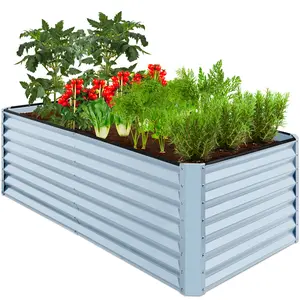 Best Choice Products 6x3x2ft Outdoor Metal Raised Garden Bed, Planter Box for Vegetables, Flowers, Herbs Best Choice Products 6x3x2ft Outdoor Metal Raised Garden Bed, Planter Box for Vegetables, Flowers, Herbs