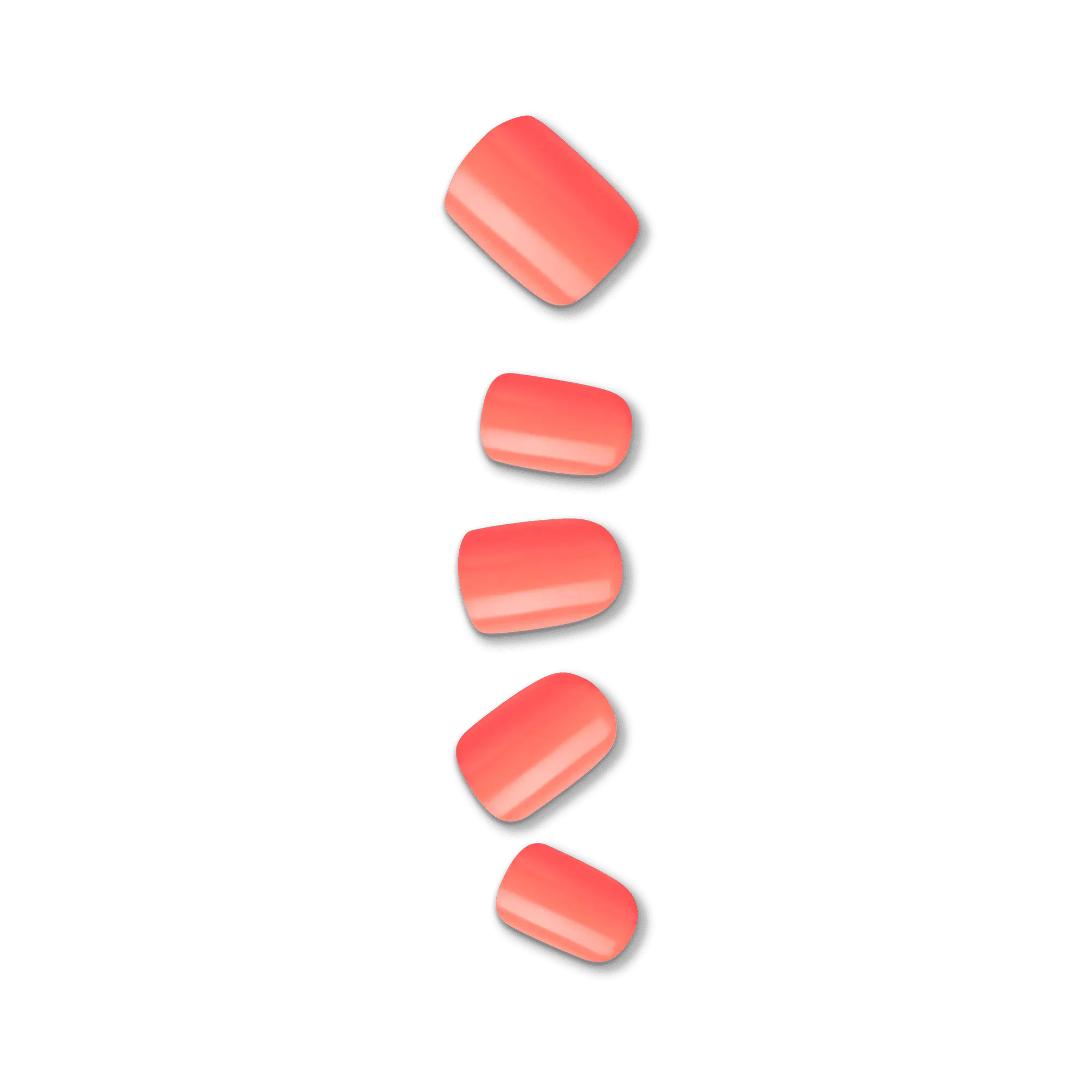 Impress Color No Glue Fake Press On Nails - Prime | Solid, Orange, Short, Squoval, Manicure