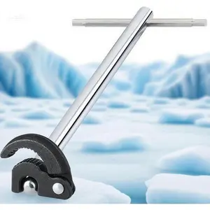 "Adjustable Sink Wrench for Plumbing, 11" Basin Spanner with 3/8" to 1-1/4" Capacity, Heavy-Duty Tap Nut Tool for Tight Spaces, Reusable Under-Sink Installer, Rust-Resistant Union Nut Fixer" wrench kit pry bar filter  wrench bit holder keychain