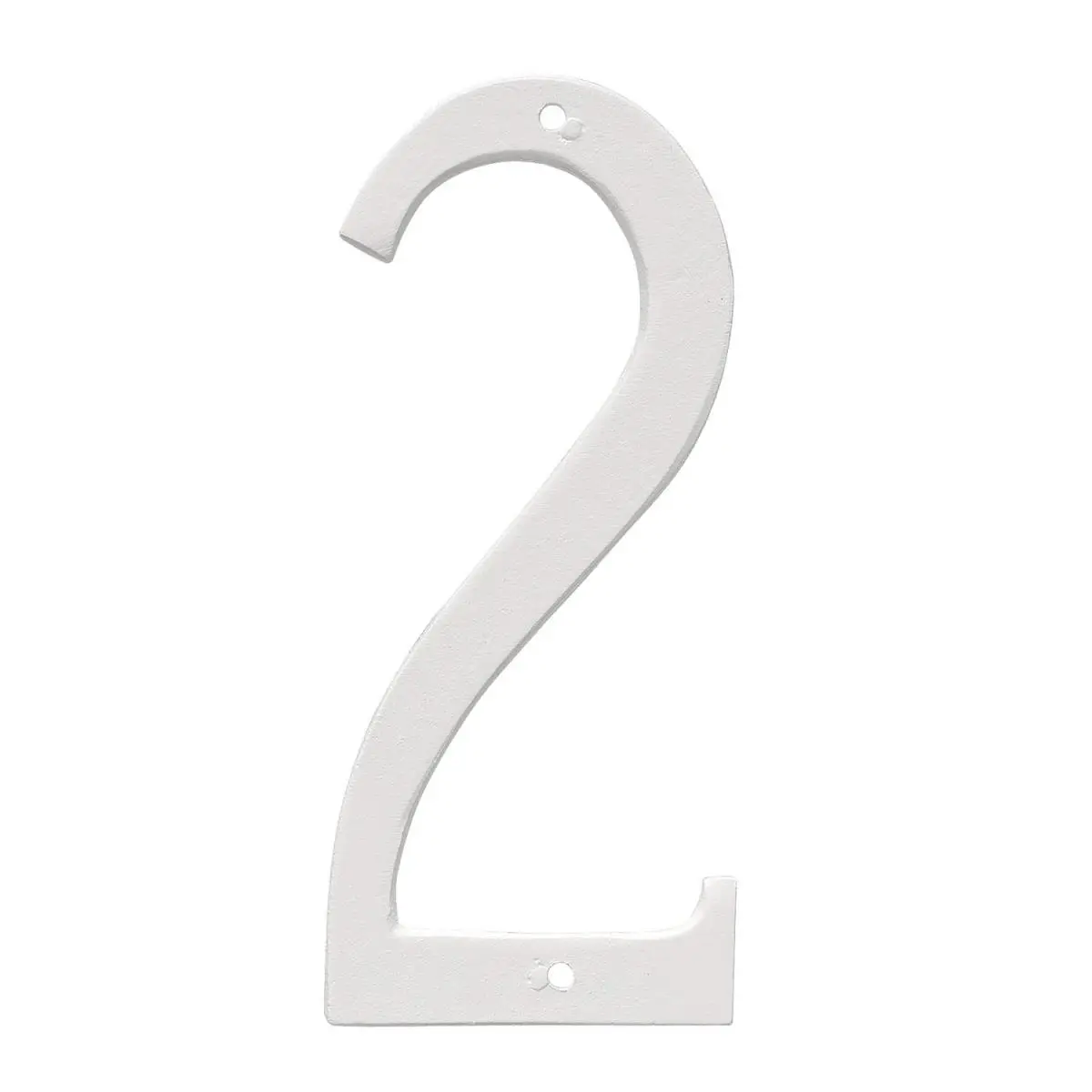 8 in. Solid Weatherproof White Standard Aluminium House Address Signage, Wall-Mount Wall Decor Plaque, Metal