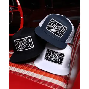 Slammed Flat Bill Trucker Snapback - White & Black