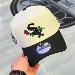 New Era Chicago White Sox Rose Embroidery 9FORTY Adjustable Cap | Curved Brim Baseball Hat For Men Women Premium Streetwear Fashion Urban Style Collector Edition Embroidered Logo Trend Outfit Accessory TikTok Shop Bestseller Cap 2026 Limited Drop