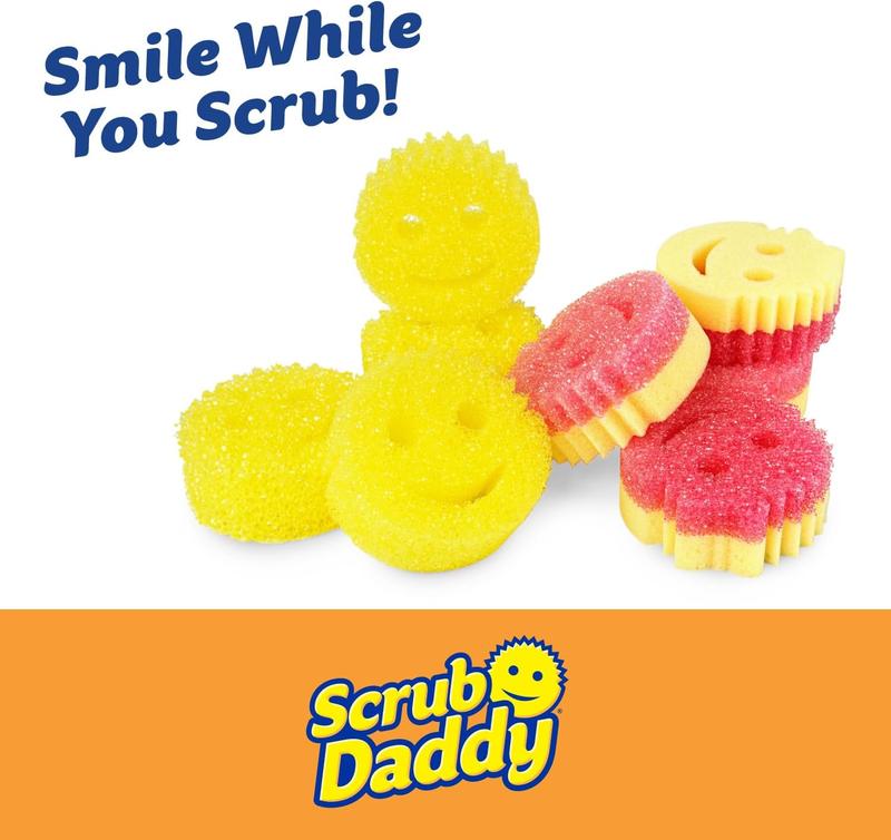 Scrub Daddy 3 Scrub Daddy Sponges & 3 Scrub Mommy Kitchen Sponges - Scratch-Free for Dishes & Multipurpose Cleaning - BPA Free & Made with Polymer Foam - Stain & Odor Resistant (8 Pack)