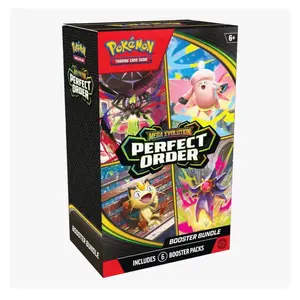 Pokemon Perfect Order Booster Bundle - Includes 6 Booster Packs - Mega Evolution Trading Card Game - 6+ Age Rating
