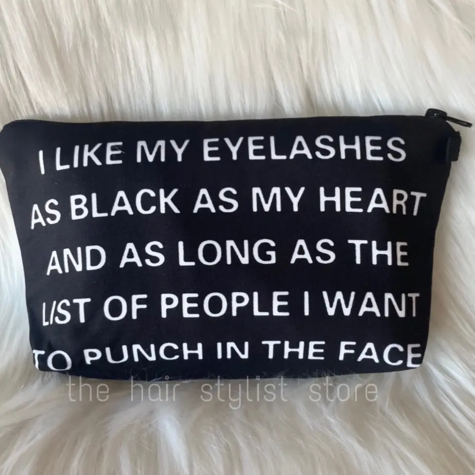 Eyelash Makeup Artist Bag - Black Eyelashes makeup pouch