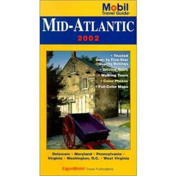 USED Book - Mobil Travel Guide 2002 Mid-Atlantic (MOBIL TRAVEL GUIDE MID-ATLANTIC (DC, DE, MD, NJ, PA, VA, WV)) by Consumer Guide (Paperback) - english
