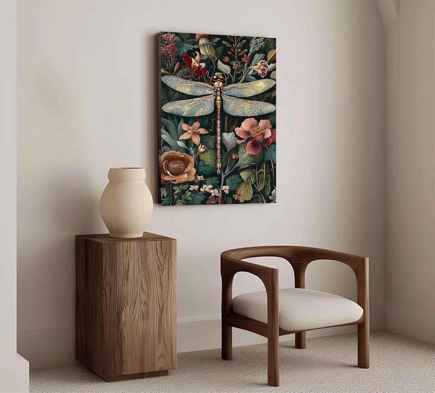 5D Diamond Painting Kit Vintage Botanical Dragonfly Art Ornate Metallic Insect Wild Peony Flower Green Foliage Dark Moody Background Cottage Crystal Rhinestone Wall Decor Gift 5D Diamond Painting Kit Vintage Botanical Dragonfly Art Ornate Metallic Insect Wild Peony Flower Green Foliage Dark Moody Background Cottage Crystal Rhinestone Wall Decor Gift