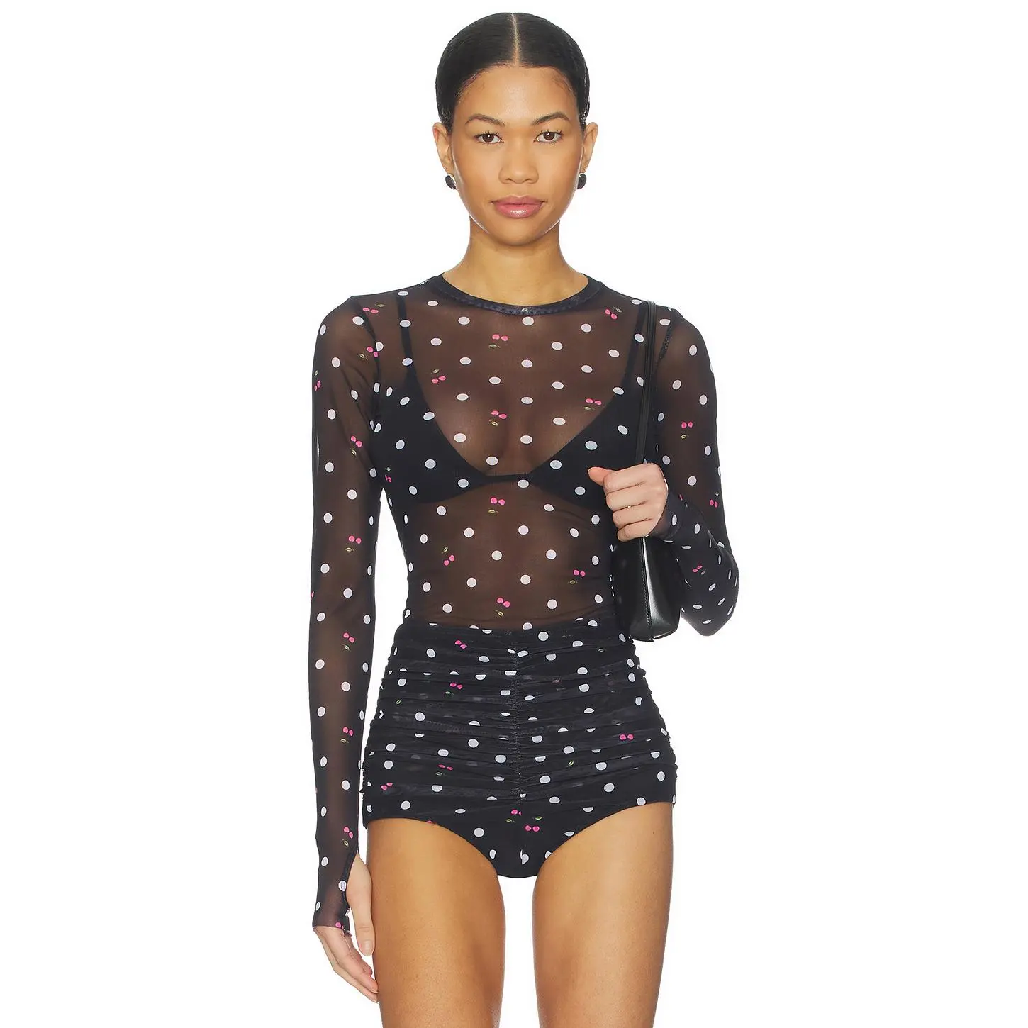 AFRM Kaylee Top in Cherry Dots