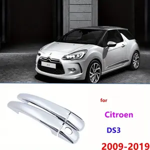 Luxury Chrome Side Door Handle Cover for Citroen Ds3 Ds 3 2009-2019, Car Accessories Sticker Lock Decoration, Automotive Styling