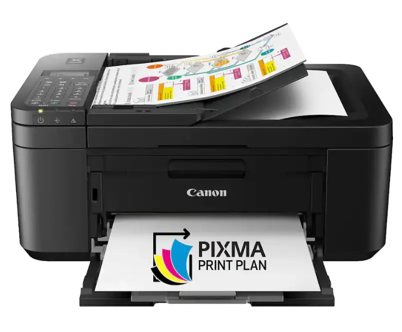 Canon PIXMA TR4720 Wireless Printer, All-in-One Color Inkjet Printer for Home Office, Print Copy Scan Fax, Auto Duplex Printing, ADF Scanner, WiFi, AirPrint, Mobile Printing, Compact Black Printer