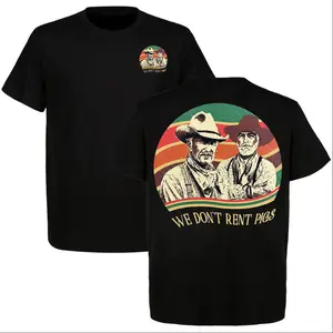 Robert Duvall We Don’t Rent Pigs Graphic T-Shirt, Gus McCrae Vintage Western Tee, Lonesome Dove Style, Full Color, Full Size