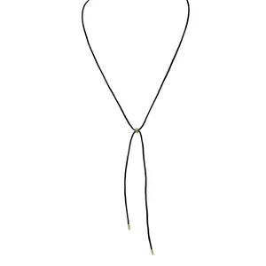 Classic Lariat Necklace in Black
