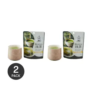 TSUJIRI Japanese Uji Matcha Powder - Sugar-Free Instant Matcha 40g x 2 Packs