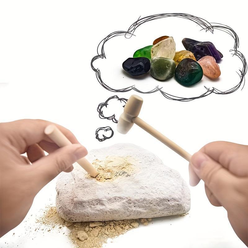 DIY Rock & Mineral Excavation Kit -, Perfect Gift for Archaeology Enthusiasts, Ideal for Halloween, Christmas & Thanksgiving, Jewelry Patterns，Beading&Jewelry Makin home decor