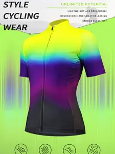 Women's Aurora Outdoor Tight Fit Sports Suit, Road Bike Mountain Bike Cycling Jersey, Long Sleeve Slim-Fitting Sporty Style