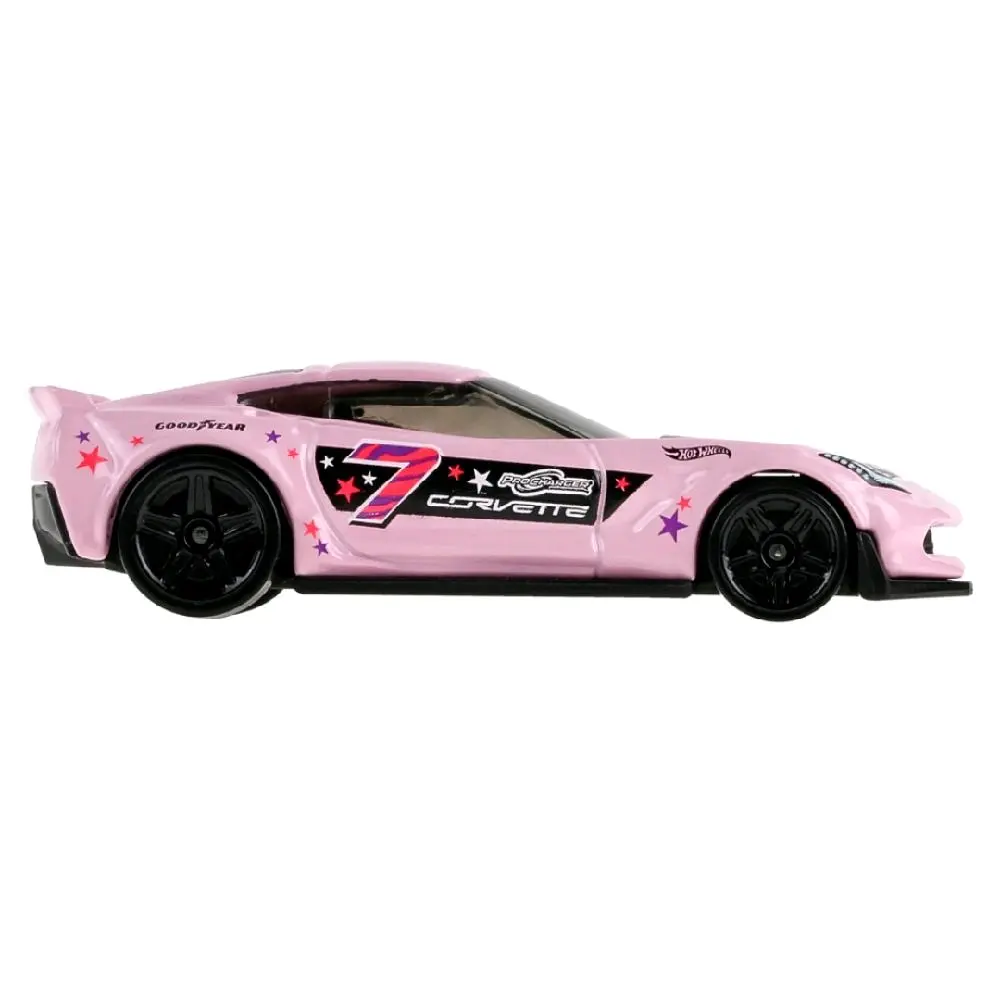 Hot Wheels Corvette C7 Z06 Diecast Pink Black Car 1:64 Chevrolet