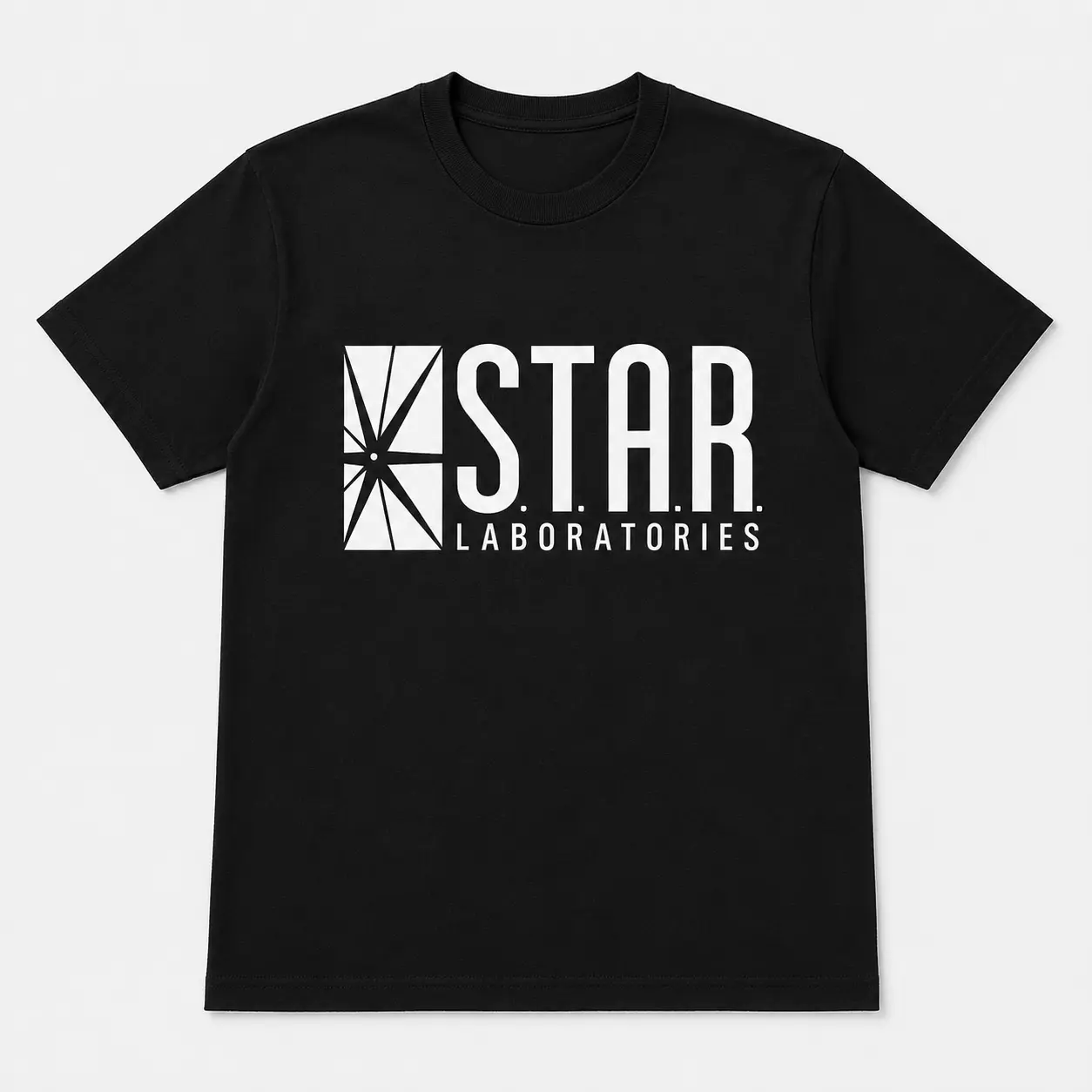 100% Cotton Retro Science Laboratory Graphic T-Shirt, Minimalist Tech Logo Tee, Unisex Short Sleeve Casual Top for Science Fans and Daily Wear backtoschool