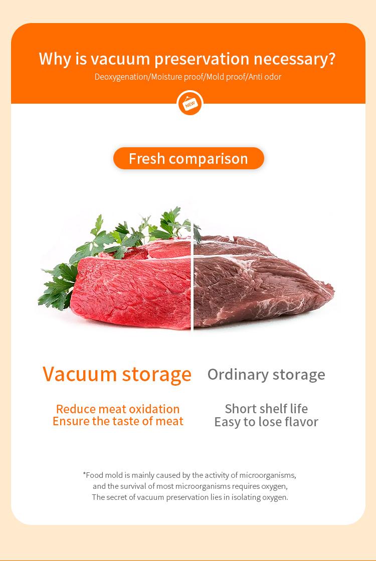 Compact Vacuum Sealer for Food (Vacuum Sealer Machine + 10 Reusable Vacuum Bags) Powerful Handheld Vacuum Sealer Machine, Seal Meal Saver, Portable Food Sealer