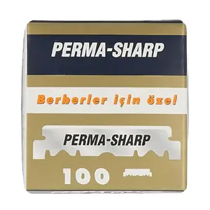 100 Perma-Sharp Straight Edge Razor Blades 100 Perma-Sharp Straight Edge Razor Blades