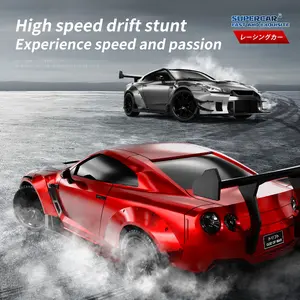 1:20 Scale 4wd Remote Control Drift Car, High-Speed Racing Vehicle with Drifting Tires, Brake Light, Obstacles, LED Lights, Ideal Gift for Boys, Rc Drift Car