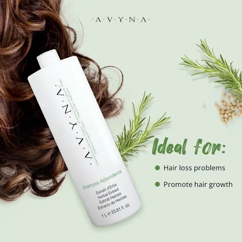 Abbondanza Avyna Haircare Shampoo, Nourishing Cleanser with Hydrating Conditioner Benefits