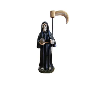 Mini Santa Muerte Statue black 3.5 Inches